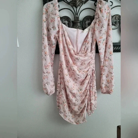 Altr'd State Floral Ruched Waist Side Tie Dress - Picture 2 of 15